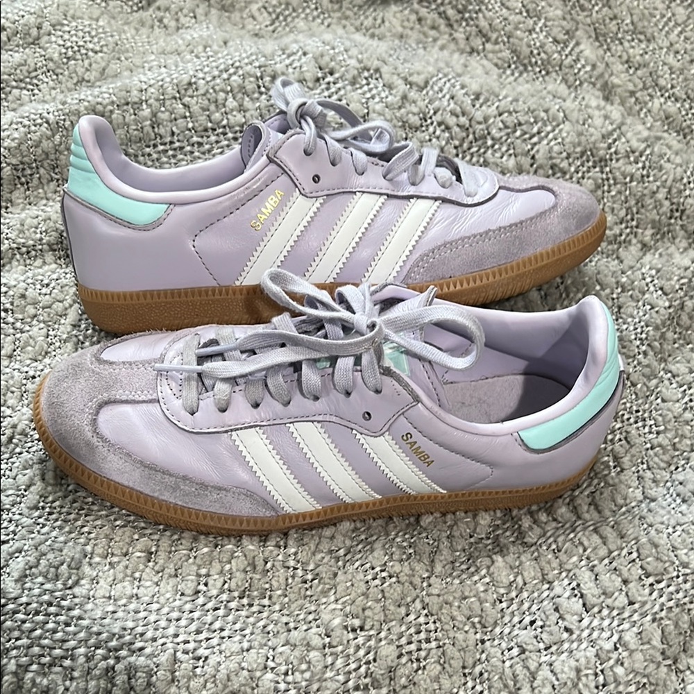 Adidas Lilac and Mint Sneakers